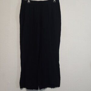 Michael Stars Double Gauze Cotton Pant Women Large Black